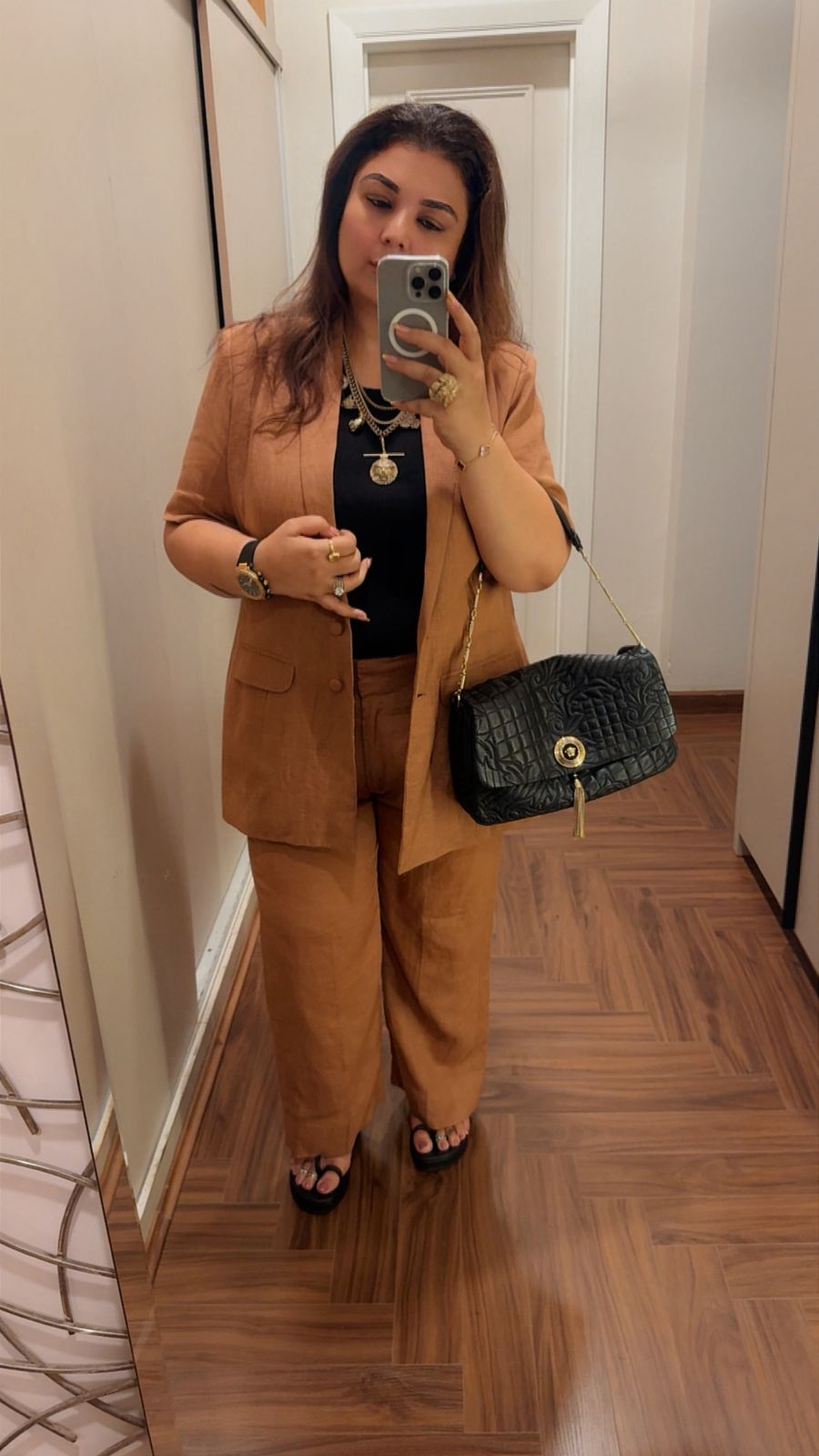caramel-pant-suit